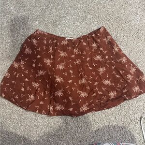 American Eagle Outfitters fall Floral Skater Skirt in Brown
